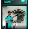 Poster jasa service AC Komersial/Besar (Cassette, Split Duct, Central)