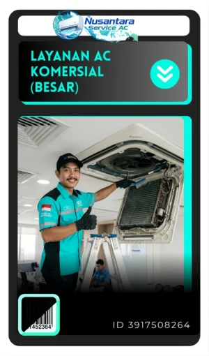 Poster jasa service AC Komersial/Besar (Cassette, Split Duct, Central)